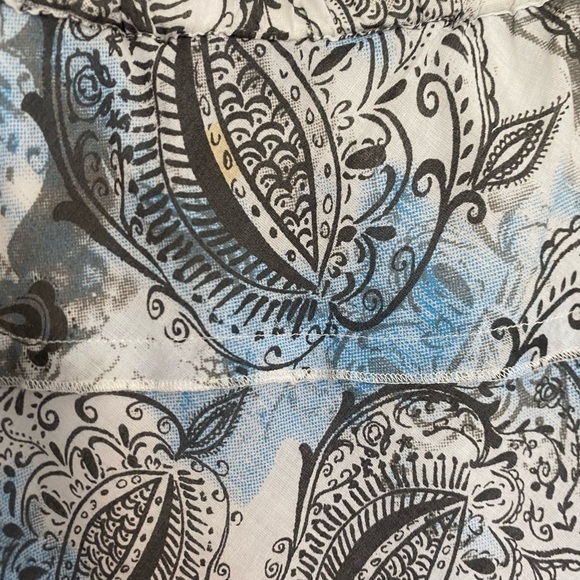 Aventura Paisley‎ Print Organic Cotton Boho Maxi Long Flowy Skirt Size Small - Picture 3 of 5